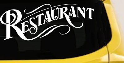 Restaurant Window Lettering & Vehicle Decals: Custom Vinyl Stickers
