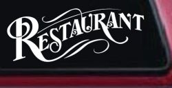 Restaurant Window Lettering Business Car or Truck Window Decal Sticker