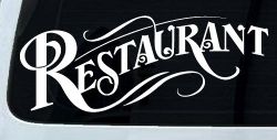 Restaurant Window Lettering Business Car or Truck Window Decal Sticker