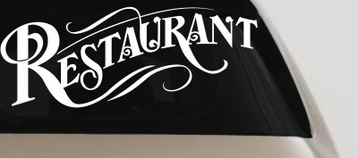 Restaurant Window Lettering & Vehicle Decals: Custom Vinyl Stickers