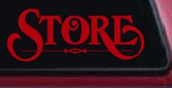 Store Window Lettering Sign Business Car or Truck Window Decal Sticker (Red)