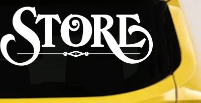 Custom Vinyl Decals Storefront Business Car Truck Window Lettering Signs (White)