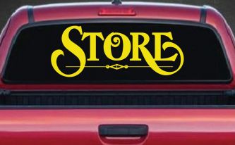 Custom Vinyl Decals Storefront Business Car Truck Window Lettering Signs (Yellow)