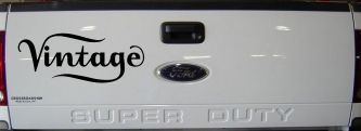 Vintage Store Window Lettering Business Car or Truck Window Decal Sticker (Black)