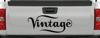 Vintage Store Window Lettering Business Car or Truck Window Decal Sticker (Black)