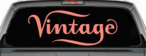 Vintage Store Window Lettering Business Car or Truck Window Decal Sticker (Coral)