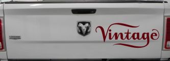 Vintage Store Window Lettering Business Car or Truck Window Decal Sticker (Purple Red)
