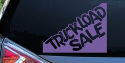 Truckload Sale Store Window Lettering Business Car or Truck Window Decal Sticker (Purple)