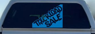 Truckload Sale Store Window Lettering Business Car or Truck Window Decal Sticker (Sky Blue)