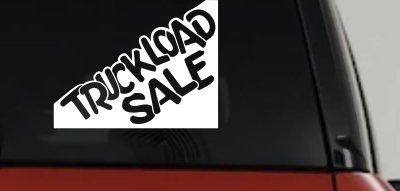 Truckload Sale Window Decal - Business Car & Store Vinyl Sticker