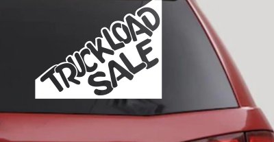 Truckload Sale Window Decal - Business Car & Store Vinyl Sticker
