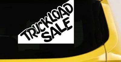Truckload Sale Window Decal - Business Car & Store Vinyl Sticker