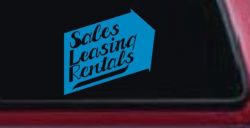 Sales Leasing Rentals Business Lettering (Blue)