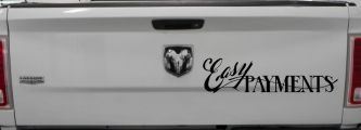 Easy Payments Store Window Lettering Business Car or Truck Window Decal Sticker (Black)
