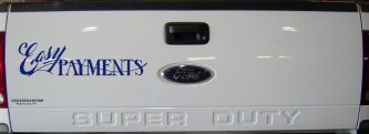 Easy Payments Store Window Lettering Business Car or Truck Window Decal Sticker (Navy)
