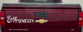 Easy Payments Store Window Lettering Business Car or Truck Window Decal Sticker (White)