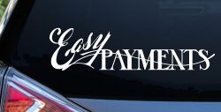 Easy Payments Store Window Lettering Business Car or Truck Window Decal Sticker
