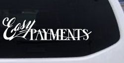 Easy Payments Store Window Lettering Business Car or Truck Window Decal Sticker