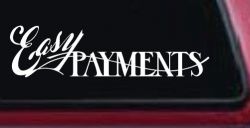 Easy Payments Store Window Lettering Business Car or Truck Window Decal Sticker