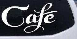 Cafe Window Lettering Sign Business Car or Truck Window Decal Sticker