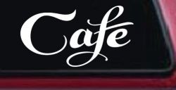 Cafe Window Lettering Sign Business Car or Truck Window Decal Sticker