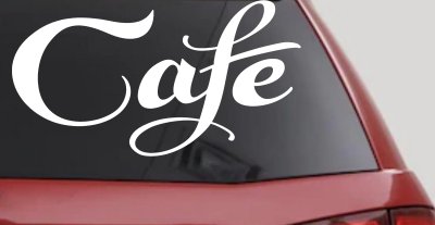 Cafe Window Lettering Sign Business Car or Truck Window Vinyl Decal Sticker