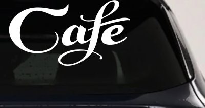 Cafe Window Lettering Sign Business Car or Truck Window Vinyl Decal Sticker