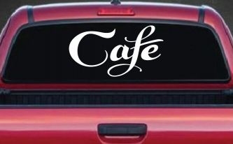 Cafe Window Lettering Sign Business Car or Truck Window Decal Sticker