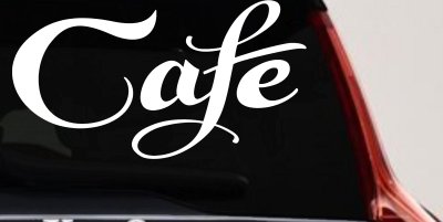 Cafe Window Lettering Sign Business Car or Truck Window Vinyl Decal Sticker