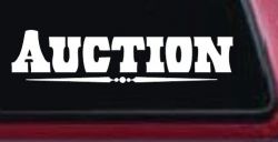 Auction Window Lettering Sign Business Car or Truck Window Decal Sticker