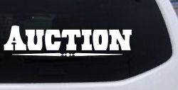 Auction Window Lettering Sign Business Car or Truck Window Decal Sticker