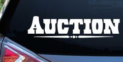 Auction Window Lettering Sign Business Car or Truck Window Decal Sticker