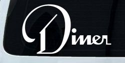 Diner Window Lettering Sign Business Car or Truck Window Decal Sticker