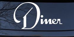 Diner Window Lettering Sign Business Car or Truck Window Decal Sticker