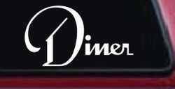 Diner Window Lettering Sign Business Car or Truck Window Decal Sticker