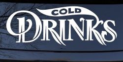 Cold Drinks Store Window Lettering Business Car or Truck Window Decal Sticker
