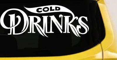 Cold Drinks Store Window Lettering Business Car or Truck Window Vinyl Decal Sticker