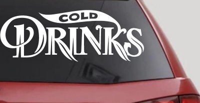 Cold Drinks Store Window Lettering Business Car or Truck Window Vinyl Decal Sticker