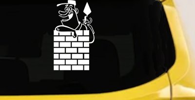 Brick Rock Mason Business Car or Truck Window Vinyl Decal Sticker