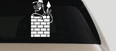 Brick Rock Mason Business Car or Truck Window Vinyl Decal Sticker