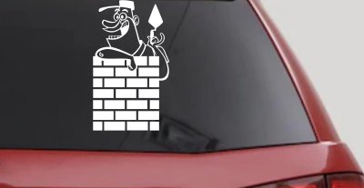 Brick Rock Mason Business Car or Truck Window Vinyl Decal Sticker