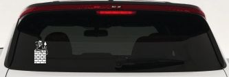 Brick Rock Mason Business Car or Truck Window Decal Sticker (White)