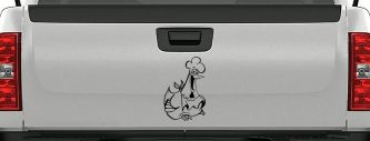 Chicken Business Window Lettering Sign Car or Truck Window Decal Sticker (Black)
