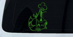 Chicken Business Window Lettering Sign Car or Truck Window Decal Sticker (Lime)