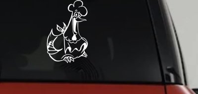 Chicken Business Window Lettering Sign Car or Truck Window Vinyl Decal Sticker
