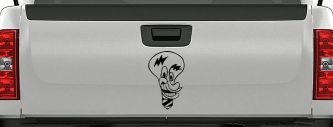 Electrician Light Bulb Business Window Lettering Sign Car or Truck Window Decal Sticker (Black)