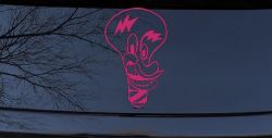 Electrician Light Bulb Business Window Lettering Sign Car or Truck Window Vinyl Decal Sticker (Hot Pink)