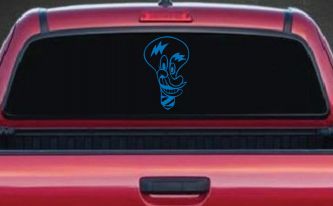 Electrician Light Bulb Business Window Lettering Sign Car or Truck Window Vinyl Decal Sticker (Sky Blue)