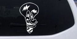 Electrician Light Bulb Business Window Lettering Sign Car or Truck Window Decal Sticker