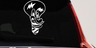 Electrician Light Bulb Business Window Lettering Sign Car or Truck Window Vinyl Decal Sticker